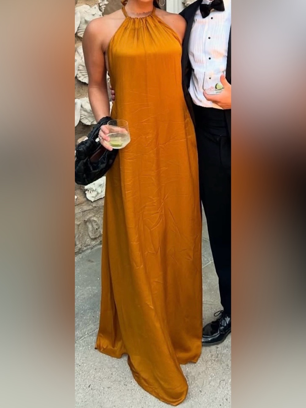 Women's Rust Orange Maxi Skirt